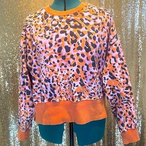 Joy lab athletic leopard print sweater size L